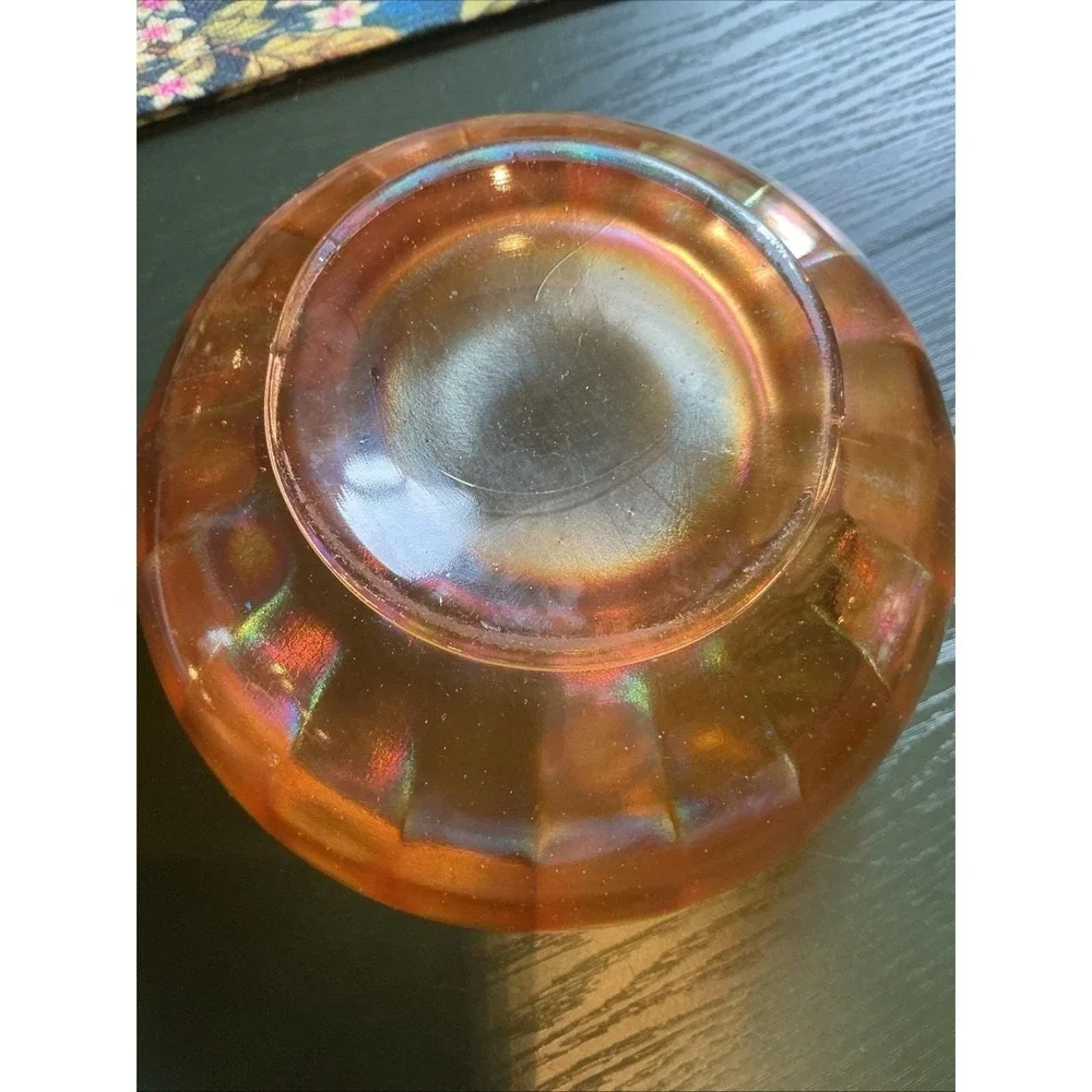 VTG‎ Imperial Glass CHESTERFIELD Line 600 Carnival Marigold Rose/Nut Bowl